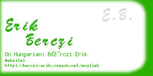 erik berczi business card